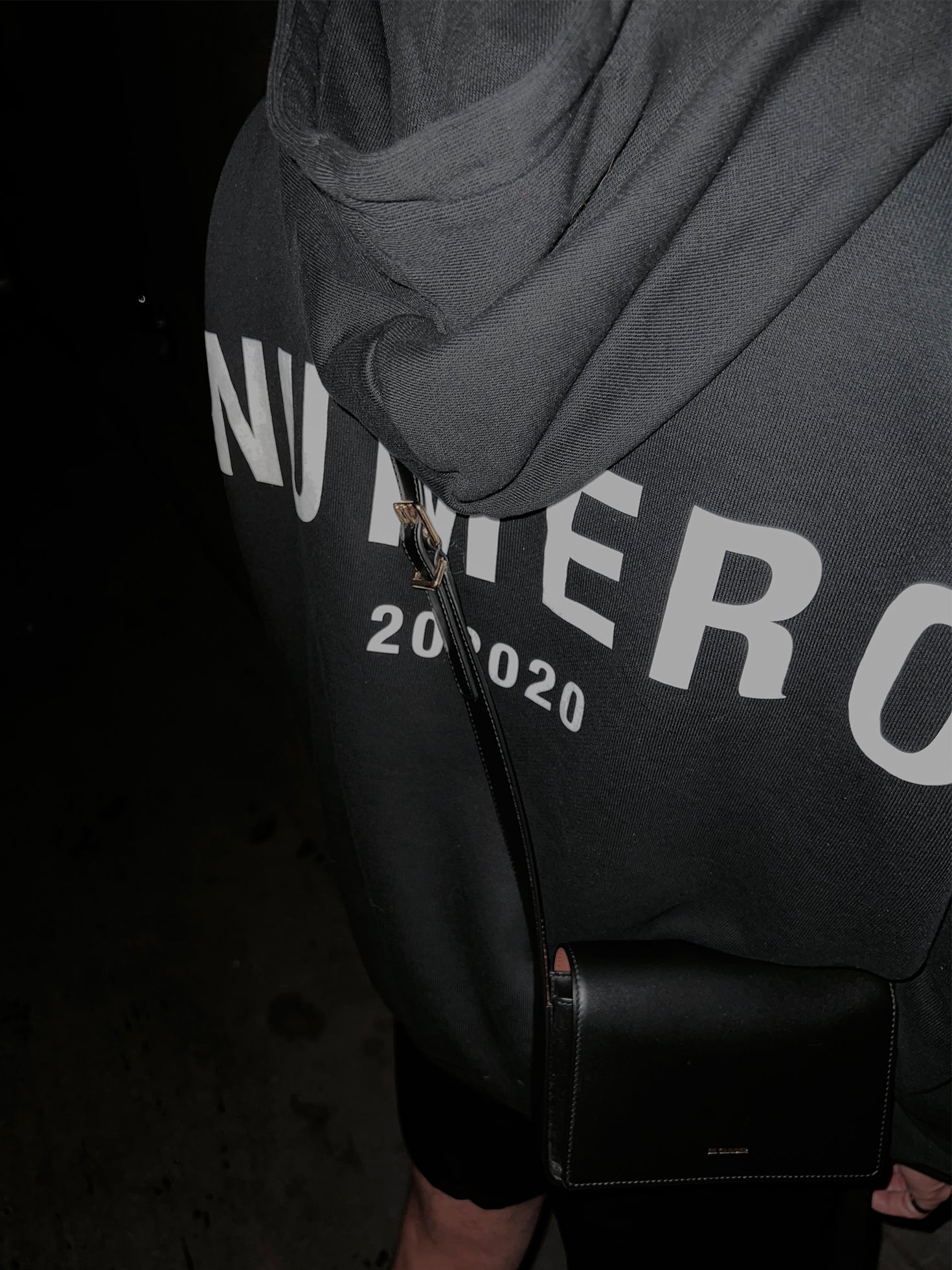 HOODIE OVERSIZED NO. 006 | black with white logo