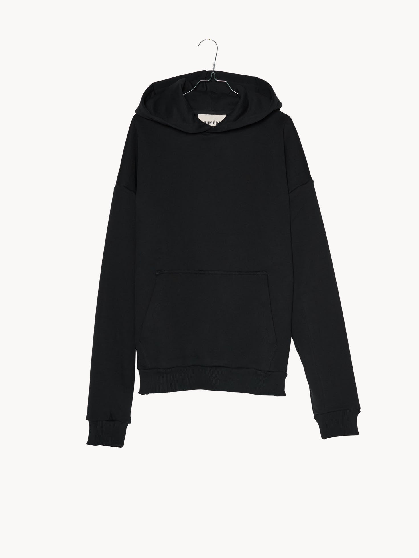 HOODIE OVERSIZED NO. 006 | black with white logo